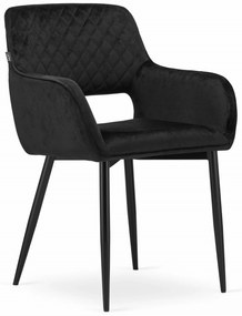 PreHouse AMALFI stolička - čierny zamat