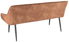 Lavička Turín 160cm hnedá mikrovlákno