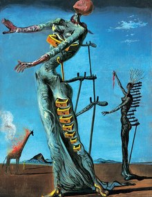 Umelecká tlač Salvador Dali - Girafe En Feu, Salvador Dalí, (50 x 70 cm)