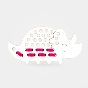 Montessori drevená prepletacia hračka - dinosaurus