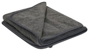 Sivá deka z merino vlny Native Natural Merino, 140 × 200 cm