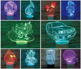 3Dmix 3DL-BTC051 – 3D LED nočná lampa - Avengers – Ironman, Spider-man, Batman (Bluetooth reproduktor - farba čierna)