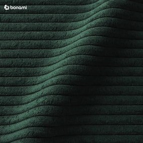 Tmavozelená menčestrová rozkladacia rohová pohovka (ľavý roh/do tvaru "U") Brave Dave – Miuform