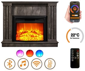 Elektrický krb Irony Urban EF 4 Dark Gray Concrete Finish