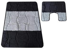 Sada kúpeľňových koberčekov Montana Sariyer čierna