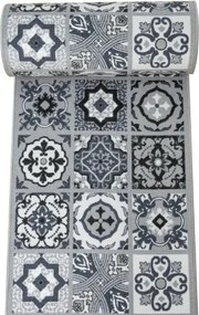 Protišmykový behúň Patchwork - sivý