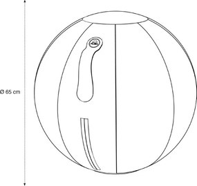 Ergonomická lopta na sedenie, žltá