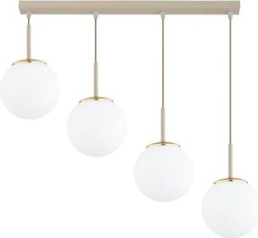 BRILAGI - Závesný luster MILO na lanku 4xE27/60W/230V béžová/zlatá