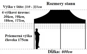 Bestent Nožnicový stan 3x6 m modrý All-in-One