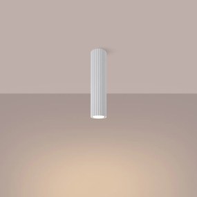 Stropné svietidlo Karbon, 1x biele kovové tienidlo, (30 cm)