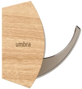 Nástenný vešiak z topoľového dreva v prírodnej farbe Flip – Umbra