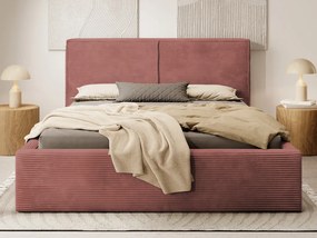 Posteľ Inez 180x200 cm, terracota štruktúrovaná látka