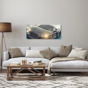 Obraz auta Audi - sivé (120x50 cm)