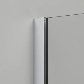HÜPPE MyFlex samostatne stojaca bočná stena, šírka 750 mm, výška 2000 mm, rohová vzpera, farba strieborná lesklá, sklo číre Anti-Plaque, 8P1132092322