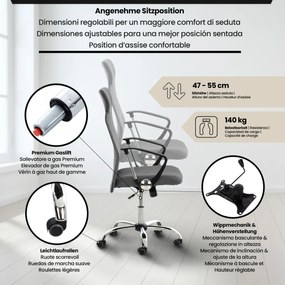 Design-Shop Kancelárska stolička DS-Office 10 - Sivá