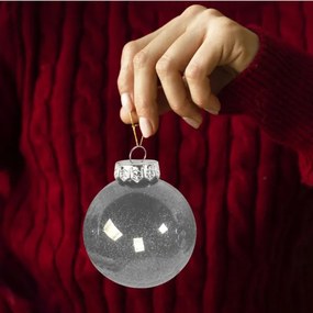 Vianočné guľky - strieborné SYSD1688-064 (30ks)