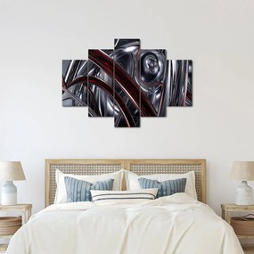 Obraz sivej abstrakcie (150x105 cm)