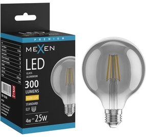 Mexen Vintis, LED žiarovka E27, G95, 4W, Teplá - 2700K, 300 lm, dymová - L157-E27-0427-70