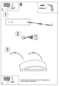 Sollux SL.0001 - Nástenné svietidlo ATENA 1xE27/60W/230V 40,5 cm biela