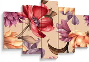 Obraz - Vintage kvety (150x105 cm)