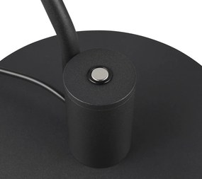 Matne čierna LED stolová lampa s ohýbateľnou konštrukciou (výška 64 cm) Manduro – Trio