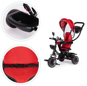 Detská trojkolka - kočík Ecotoys BeBe červená