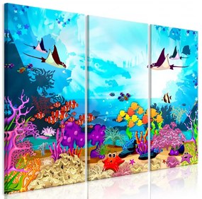 Artgeist Obraz - Underwater Fun (3 Parts) Veľkosť: 60x40, Verzia: Na talianskom plátne