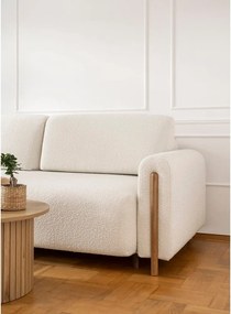 Slonovinová rozkladacia/s úložným priestorom pohovka z textílie buklé 244 cm Arcadova – ELTAP