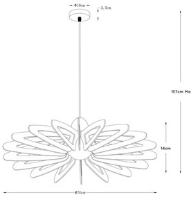 Lucide 77483/76/30 - Luster na lanku ZIDANE 1xE27/15W/230V hnedá/čierna