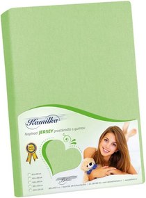 Bellatex Jersey prestieradlo Kamilka jarná zelená, 220 x 200 cm