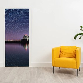 Fototapeta na dvere - Nočná obloha s hviezdami (95x205cm)