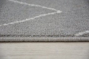 Koberec SENSE Micro 81249 ETNO Cik Cak strieborný/biely