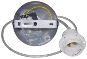 Duolla - Luster na lanku KOBO 1xE27/15W/230V pr. 45 cm antracit/šedá/biela