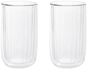 Sada dvoch pohárov CEMBRA GROOVE priesvitné 732348 350 ml (2 ks)