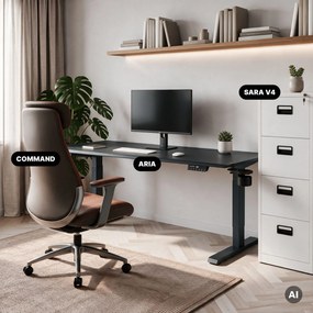 Elektrický stôl s reguláciou výšky ergonomický antracitový,1600x800 mm: ARIA