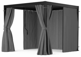 LuminaHaven Pergola 3x3 so závesmi a sieťkami proti hmyzu