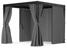 LuminaHaven Pergola 3x3 so závesmi a sieťkami proti hmyzu