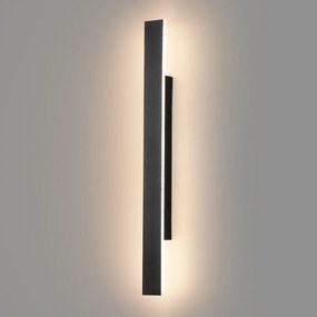 Exteriérové nástenné LED svietidlo Wow, 1x LED 11w, 3CCT, čierna, (60 cm)
