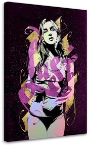 Gario Obraz na plátne Nápis a kresba ženy - Nikita Abakumov Rozmery: 40 x 60 cm