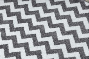 Guľatý koberec SKETCH JACK sivý / biely - Cikcak