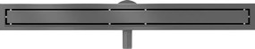 Mexen Flat 360° M13 sprchový žľab 2v1, 90 cm, brúsený grafit, 1E10090-40