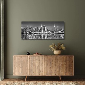 Obraz - New York, čiernobiely (120x50 cm)