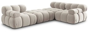 Béžová zamatová modulárna rohová pohovka (variabilná) Bellis – Micadoni