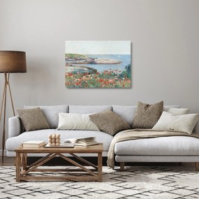 Sklenený obraz - Childe Hassam, Poppies,  Isles of Shoals, reprodukcia (70x50 cm)