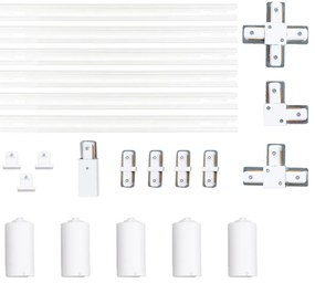 Moderný koľajnicový systém s 5 bielymi bodovými svetlami 1-fázový GU10 50 mm - Iconic Ruby