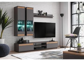 Obývacia stena Modo antracit/wotan