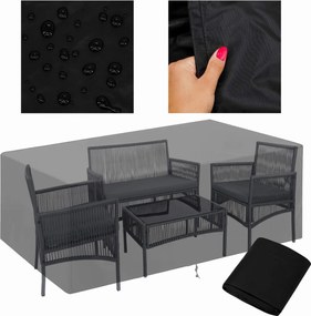 Ochranný vodeodolný obal na záhradný nábytok ARENA 215x135x105 cm - čierny