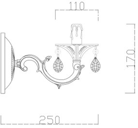 Brilagi - Nástenná lampa CLASSIC 1xE14/60W/230V krémová/patina
