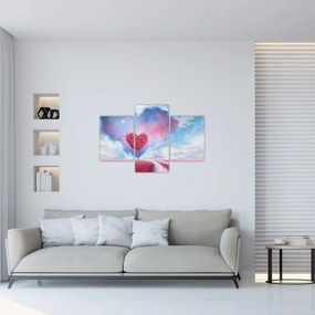 Obraz - Ružový strom srdca (90x60 cm)