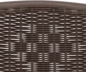 SPRINGOS Záhradné stoličky, 4 ks, kovové, hnedé, sada na terasu GF1019